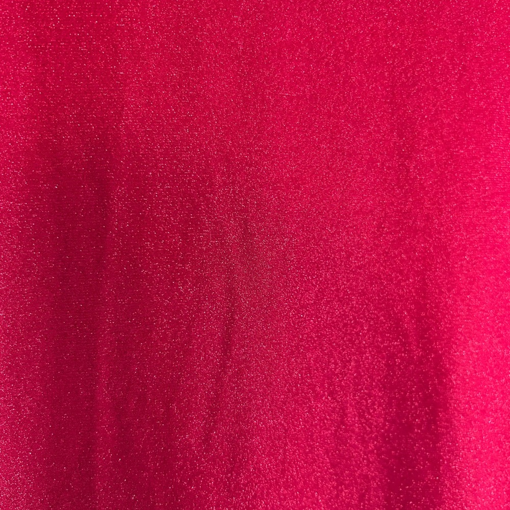 Laura Ashley red shimmering sleeveless mock-neck top zipper back size 2x - Picture 3 of 7